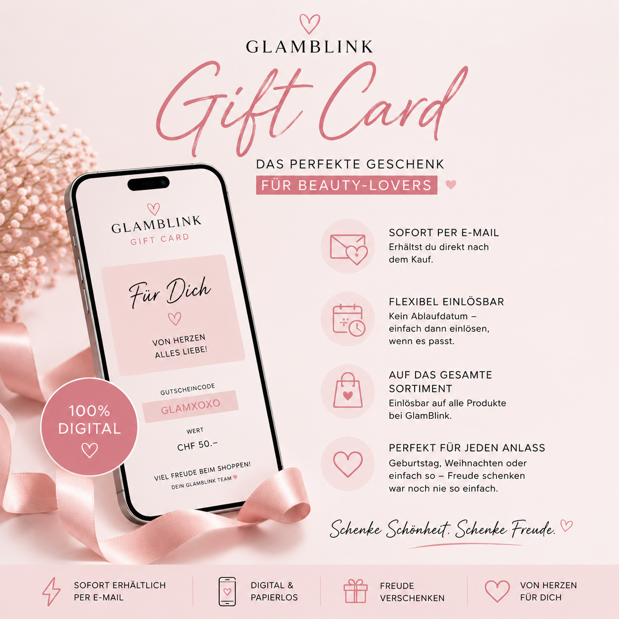 GlamBlink Gift Card – Das perfekte Geschenk für Beauty-Lovers